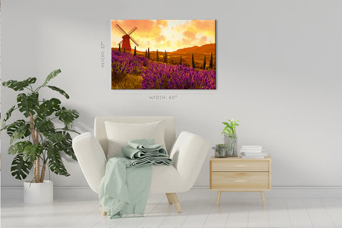 Canvas Print -  Lavender Field, Toscany #E0753