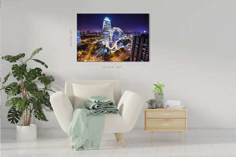 Canvas Print -  Wangjing Soho At Night, Beijing, China #E0429