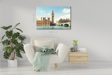 Impression sur toile - Big Ben Skyline, Londres #E0268