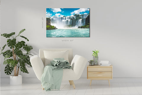 Canvas Print - Iguazu Waterfall في Morning ، أمريكا الجنوبية #E0567