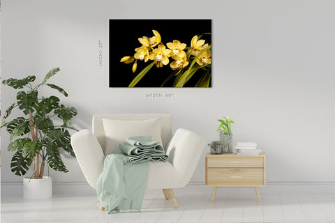 Impression sur toile - Brunch orchidée jaune #E0683