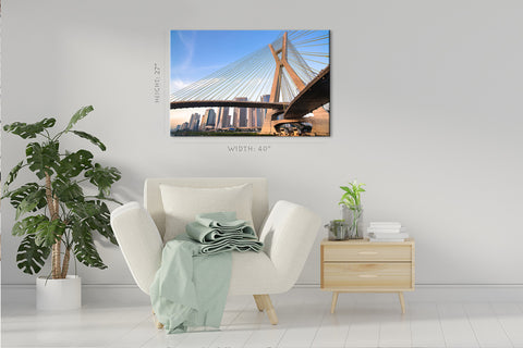 Canvas Print -  Estaiada Bridge In Sao Paulo, Brazil #E0376