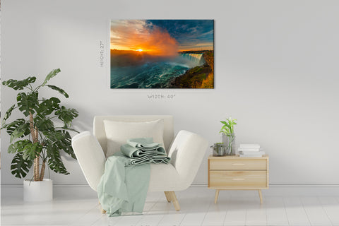 Impression sur toile - Cascade du Niagara au lever du soleil, Canada #E0577