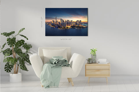 Canvas Print - Panorama of the Manhattan Skyline في Sunrise ، نيويورك #E0395