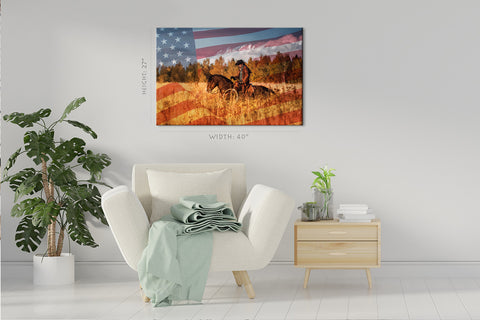 Canvas Print -  Western Cowboy Portrait #E0914