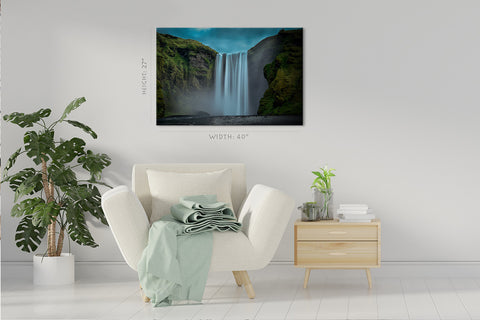 Canvas Print -  Skogafoss Waterfall At Dusk, Iceland  #E0515