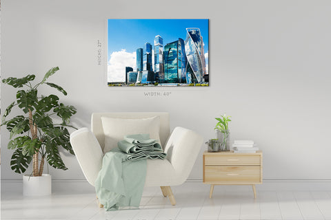 Canvas Print -  Mirrored Skyscrapers In Moscow #E0325