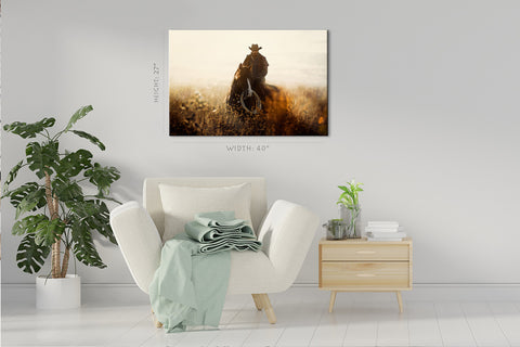 Canvas Print -  Western Cowboy Portrait #E0923