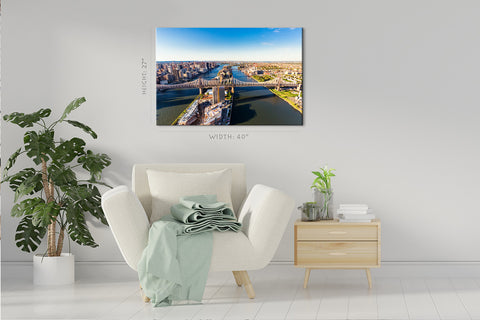 Impression sur toile - Panorama du pont Ed Koch Queensboro, New York #E0398