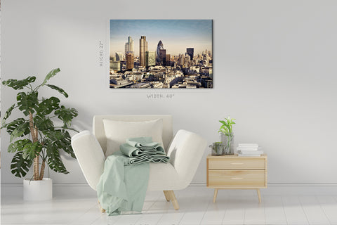 Impression sur toile - Skyline de la ville de Londres #E0261