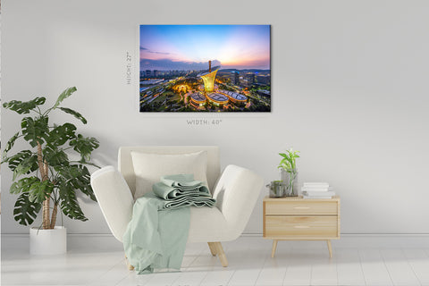 Canvas Print -  Aerial View Of Optics Valley, Wuhan, China #E0353