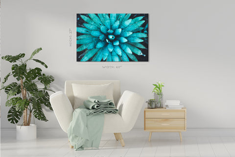 Impression sur toile - Cactus vert foncé #E0718