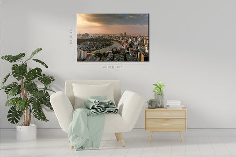 Canvas Print -  Beautiful Evening Over Dhaka, Bangladesh #E0335