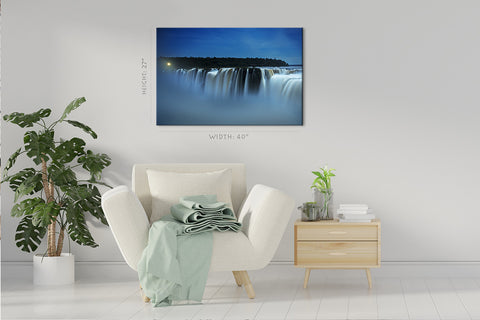 Canvas Print -  Iguazu Waterfall By Night, Misiones, Argentina #E0562