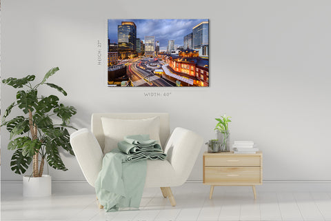 Impression sur toile - Paysage urbain de Tokyo, district de Marunouchi Japon #E0488