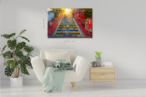 Impression sur toile - Escalier Selaron Rio de Janeiro, Brésil #E0241