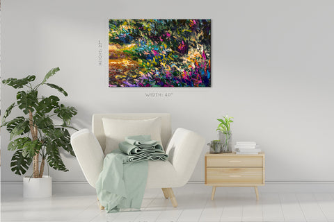 Canvas Print -  Abstract Flowers, Oil Painting #E0848