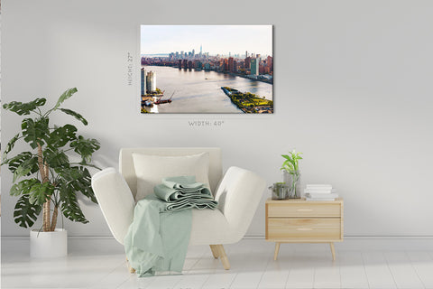 Impression sur toile - Vue aérienne du paysage urbain de Midtown, New York #E0392