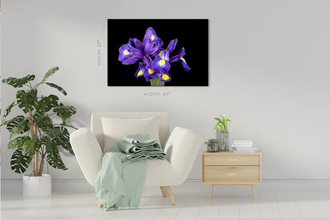 Impression sur toile - Bouquet d'iris violets #E0690