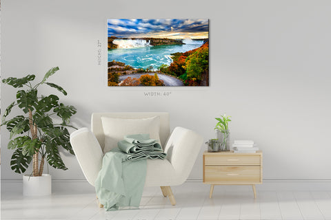 Impression sur toile - Cascade du Niagara en automne, Canada #E0581