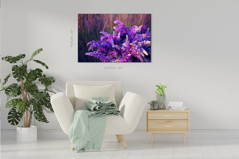 Canvas Print -  Violet And Pink Lupines In Meadow #E0586