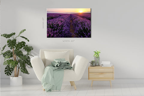 Canvas Print -  Lavender Field At Sunrise #E0785