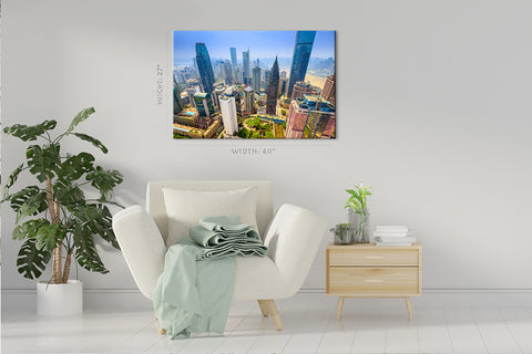 Impression sur toile - Chongqing, Chine Skyscraper Cityscape #E0314