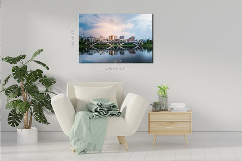 Impression sur toile - Gratte-ciel de la ville de Dhaka, Bangladesh #E0334