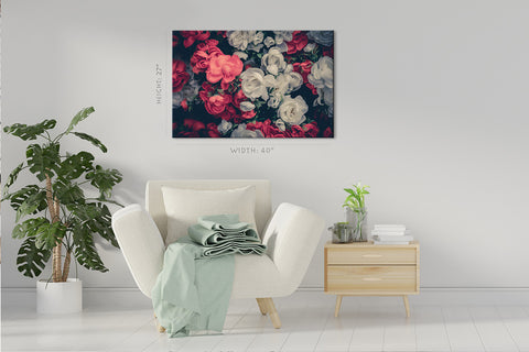 Canvas Print -  Beautiful Vintage Flowers #E0870