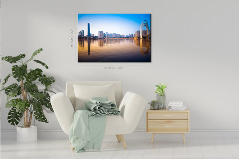 Canvas Print -  Zhujiang River And Guangzhou Cityscape, China #E0437