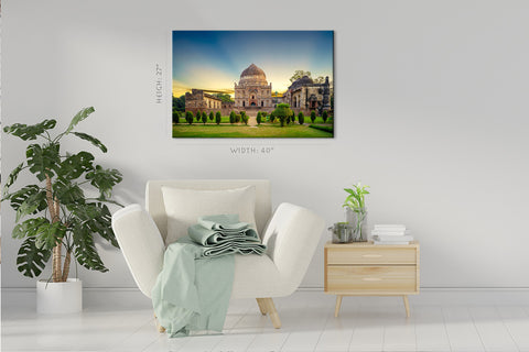 Impression sur toile - Bara Gumbad au jardin de Lodi, New Delhi, Inde #E0453