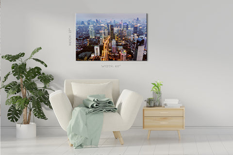 Canvas Print -  Jakarta Cityscape At Night, Indonesia #E0462