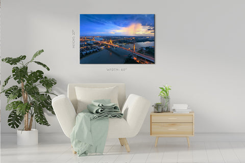 Canvas Print -  Bhumibol Bridge In Bangkok #E0307