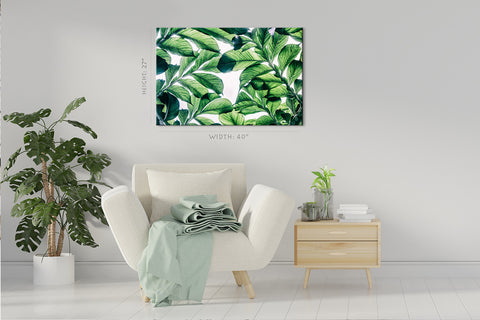 Canvas Print -  Exotic Green Leafs #E0664