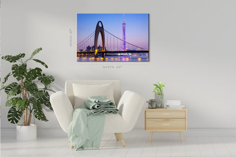 Impression sur toile - Liede Bridge à Guangzhou, Chine #E0439