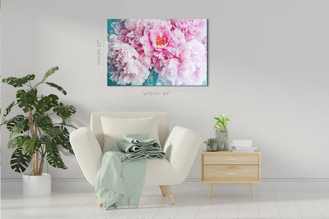 Canvas Print -  Bunch Of Pink Peonies #E0799