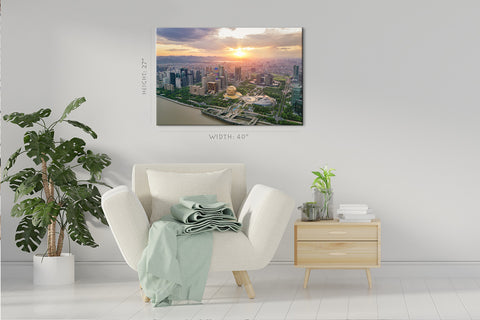 Impression sur toile - Paysage panoramique de la ville de Hangzhou #E0260