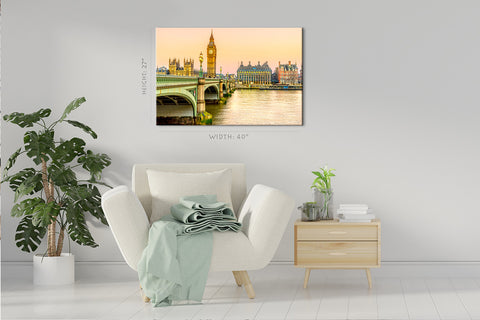 Impression sur toile - Londres Westminster Bridge Cityscape #E0273