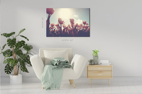 Canvas Print - أشعة الشمس الربيعية في Tulips #E0740