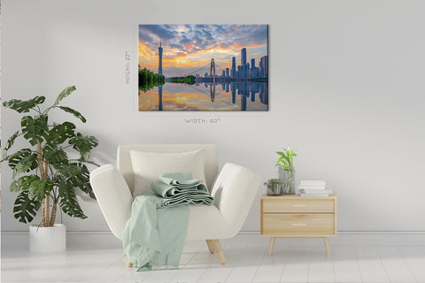 Canvas Print -  Guangzhou Downtown Skyline, China #E0436