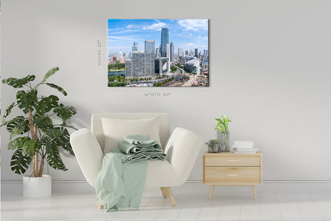 Impression sur toile - Skyline de Tianjin #E0297