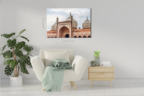 Impression sur toile - Monument de la mosquée Ama, New Delhi, Inde #E0476