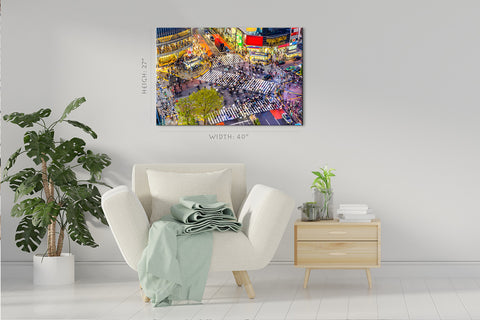 Impression sur toile - Rue animée de Shibuya, Tokyo, Japon #E0489