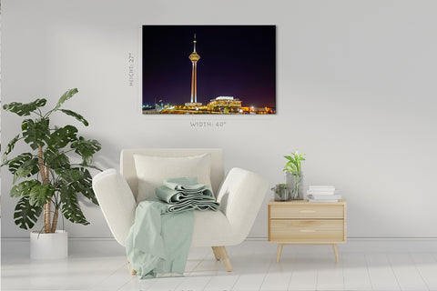 Canvas Print - Vista notturna di Milad Tower in Teheran #E0279