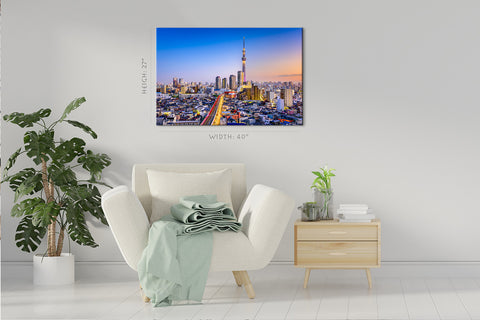 Canvas Print - Sumida Skyline ، طوكيو ، اليابان #E0493