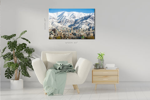 Impression sur toile - Skyline d'hiver de Téhéran #E0277