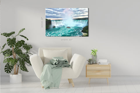 Impression sur toile - Vue aérienne de la cascade Niagara, Canada #E0582