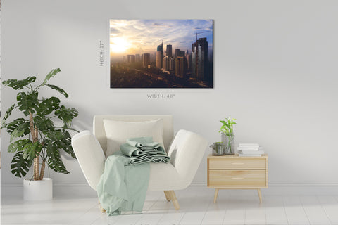 Canvas Print -  Aerial View Of Jakarta At Sunrise, Indonesia #E0478