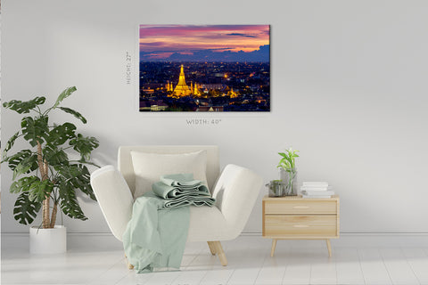 Impression sur toile - Wat Arun Temple Skyline à Bangkok #E0299