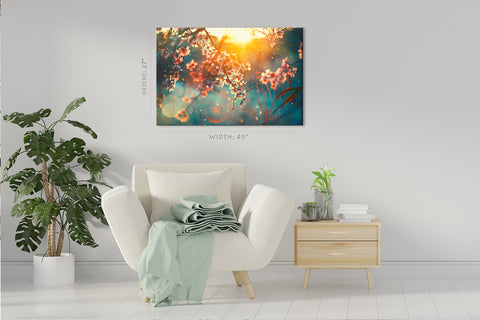 Canvas Print -  Blooming Apricot At Sunrise #E0820